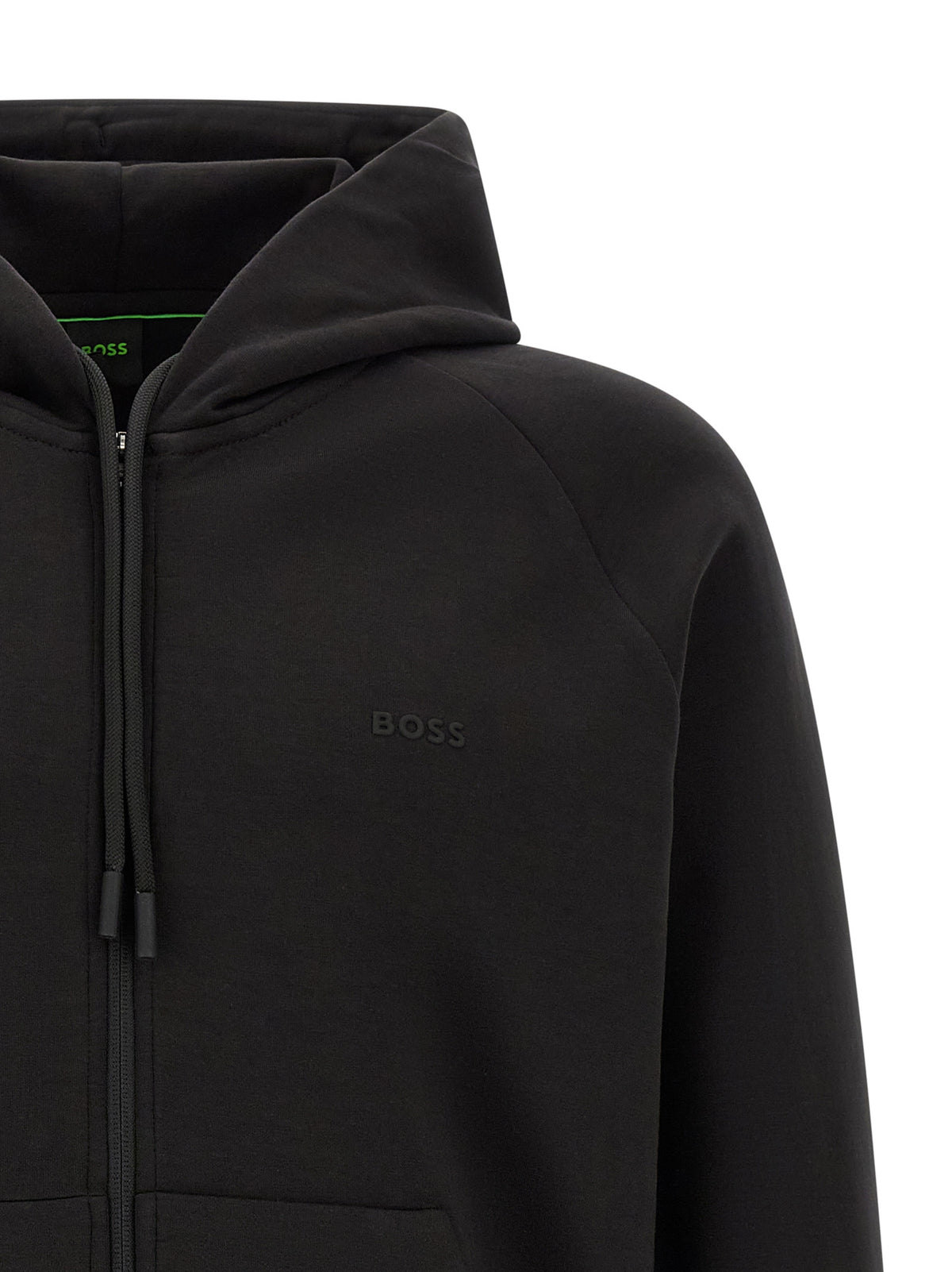 Sweat-shirt Hugo Boss en coton noir basique moderne