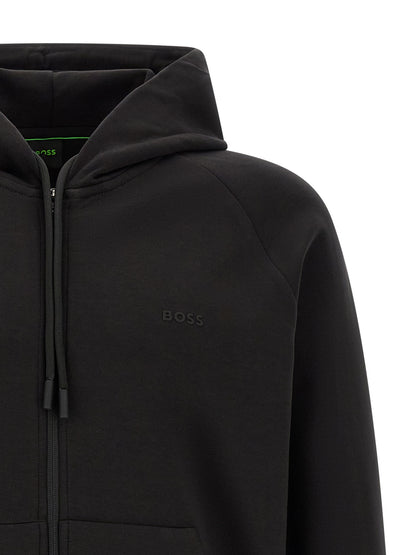 Sweat-shirt Hugo Boss en coton noir basique moderne