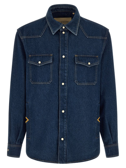 Blusa Valentino Garavani de algodón azul