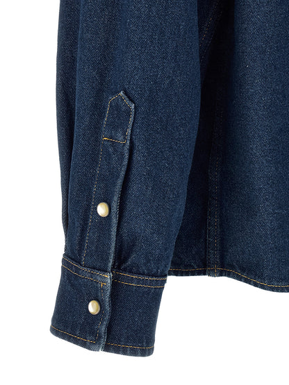 Blusa Valentino Garavani de algodón azul