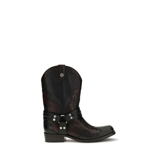 Botas Versace de Piel de Becerro Negra Bos Taurus