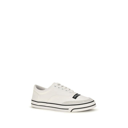 Dolce & Gabbana White Low-Top Cotton Sneakers