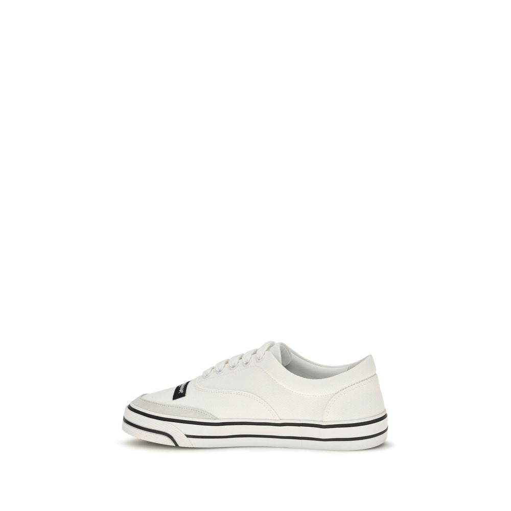 Dolce & Gabbana White Low-Top Cotton Sneakers