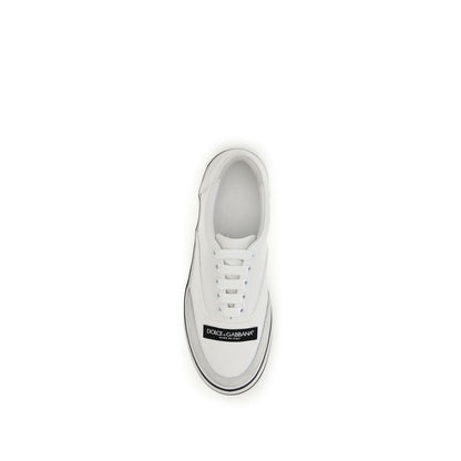 Dolce & Gabbana White Low-Top Cotton Sneakers