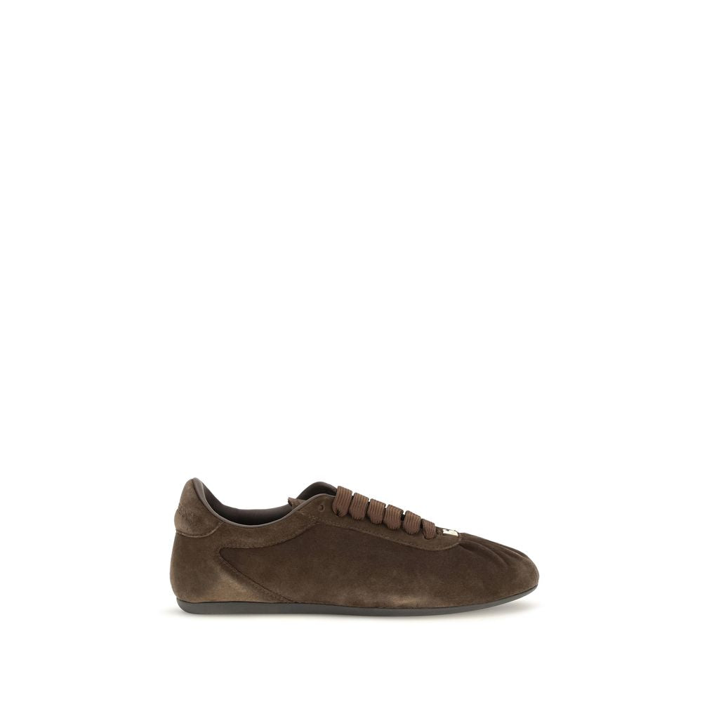 Zapatillas De Caña Baja En Gamuza Marrón Dolce & Gabbana