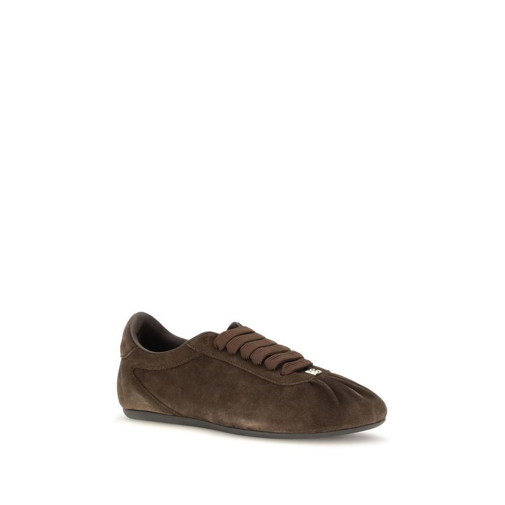 Zapatillas De Caña Baja En Gamuza Marrón Dolce & Gabbana