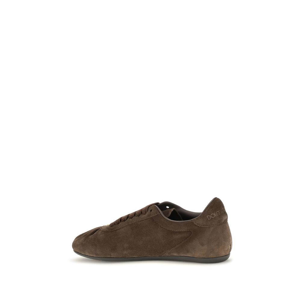 Zapatillas De Caña Baja En Gamuza Marrón Dolce & Gabbana