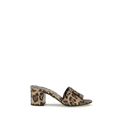 Dolce & Gabbana Mules Beige Calf Leather Bos Taurus