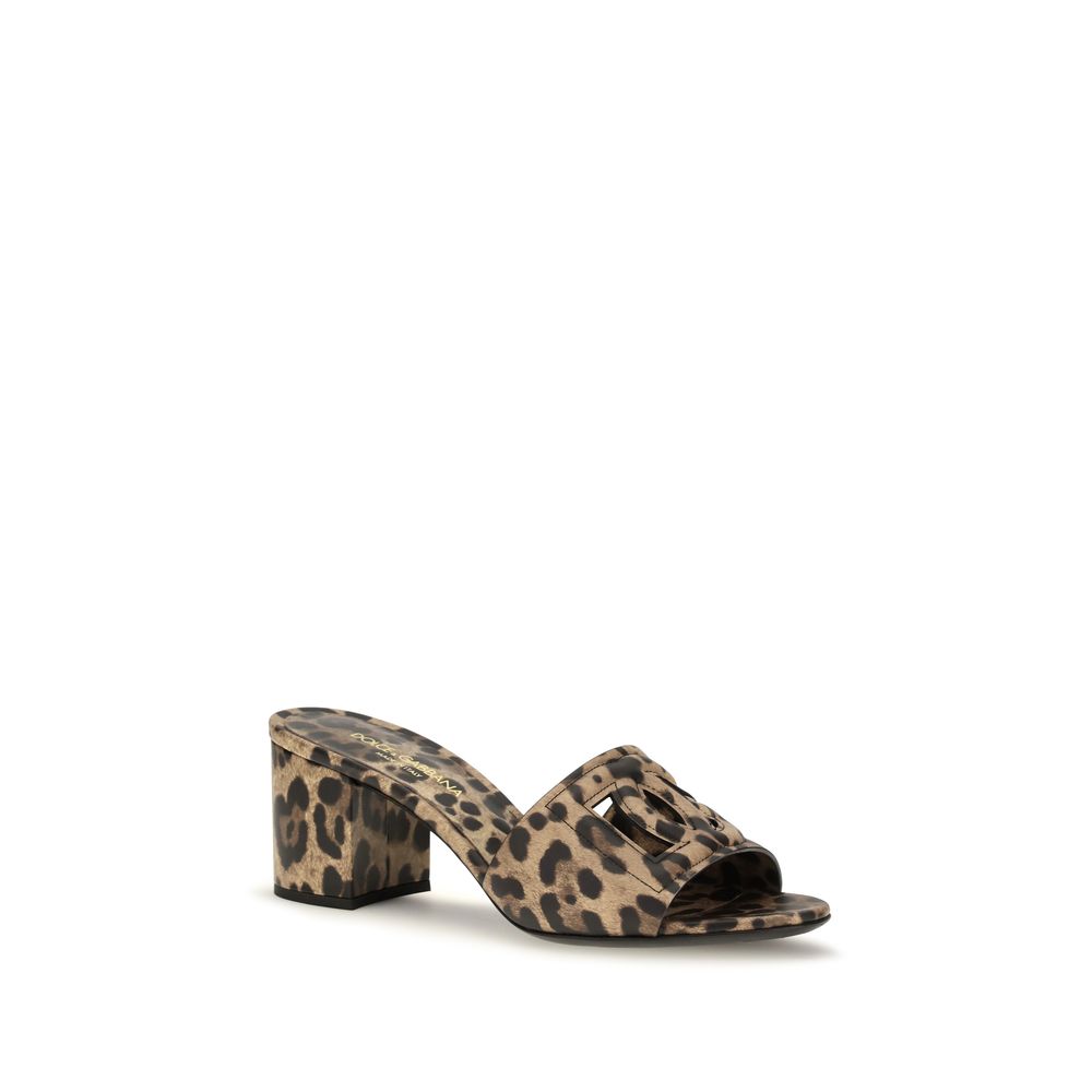 Dolce & Gabbana Mules Beige Calf Leather Bos Taurus