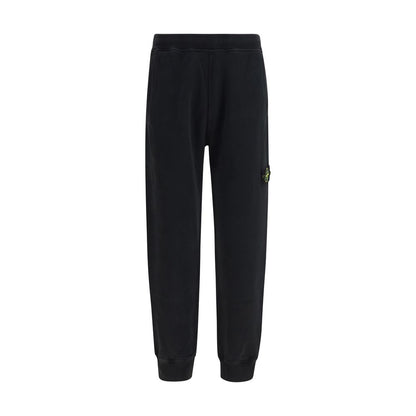 Pantalon de survêtement Stone Island en coton noir pour le sport