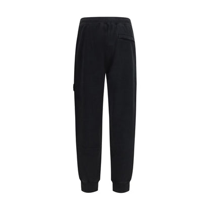 Pantalon de survêtement Stone Island en coton noir pour le sport