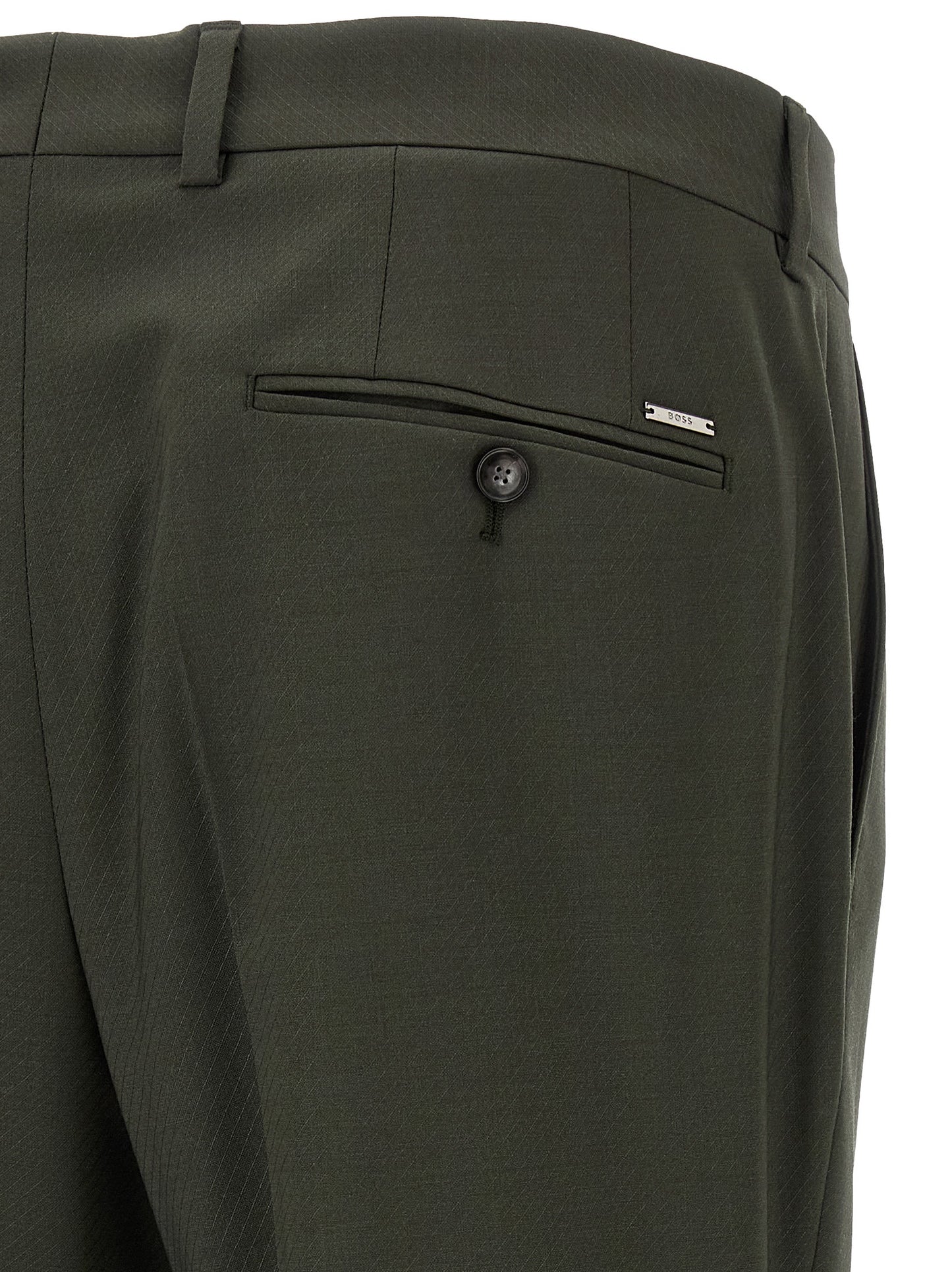 Pantalones de lana virgen bicolor Hugo Boss