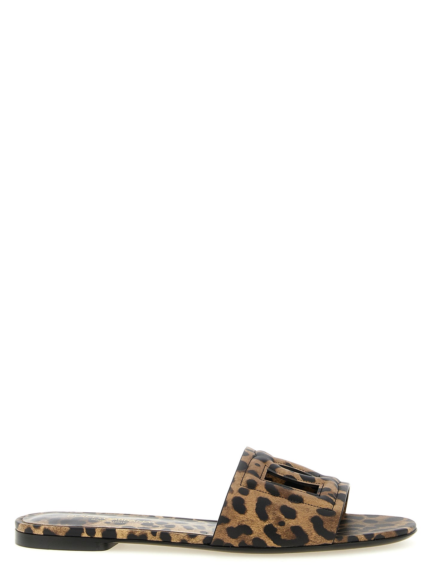 Sandalias De Piel De Becerro Marrón De Dolce & Gabbana