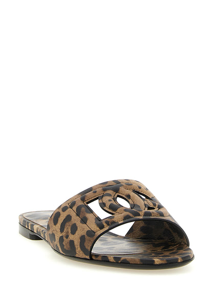 Sandalias De Piel De Becerro Marrón De Dolce & Gabbana