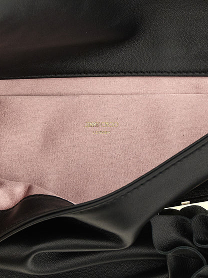 Bolso de mano Jimmy Choo de piel de cordero negra
