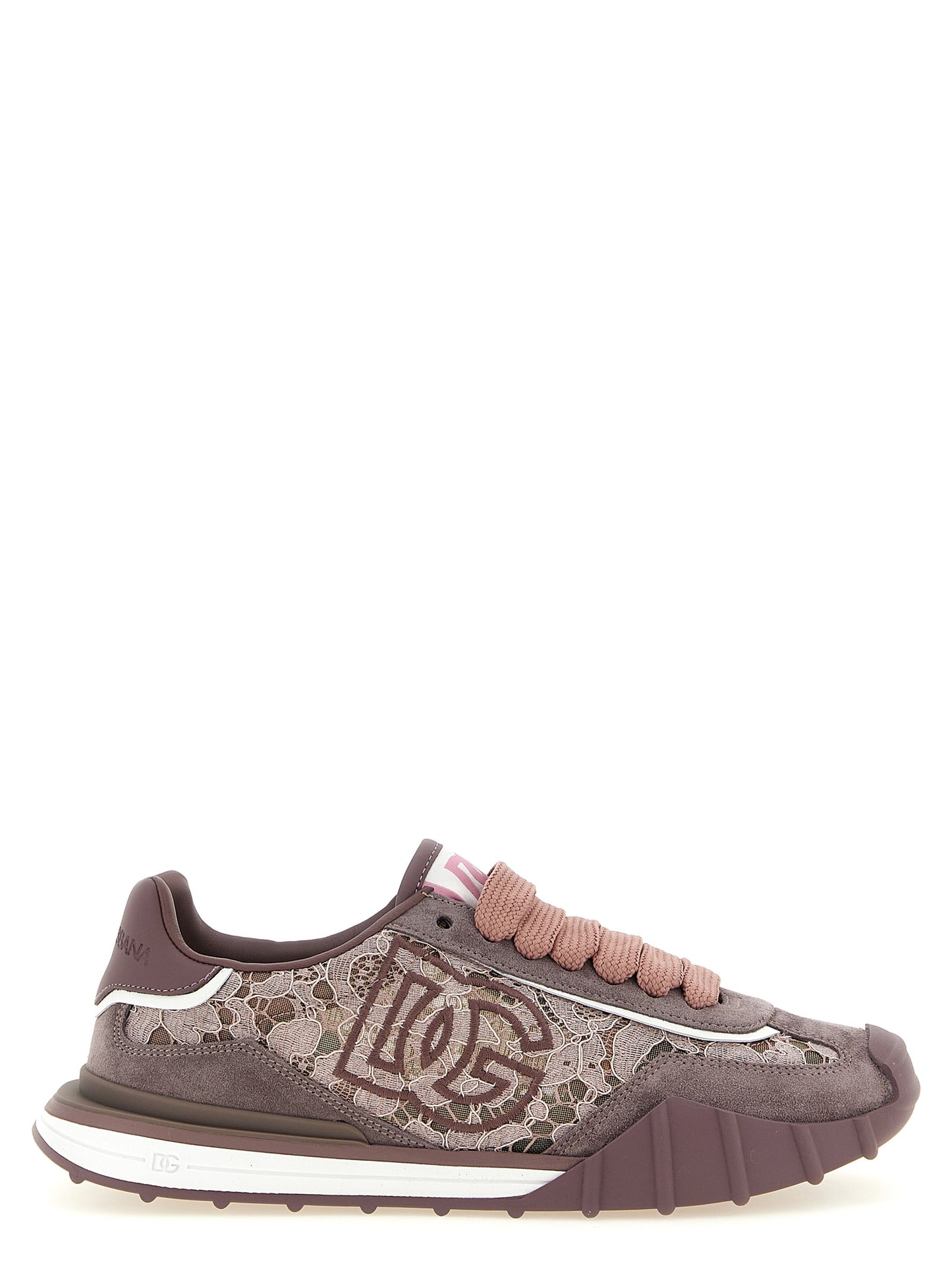 Baskets De Sport En Cuir Violet Style Athlétique Dolce & Gabbana