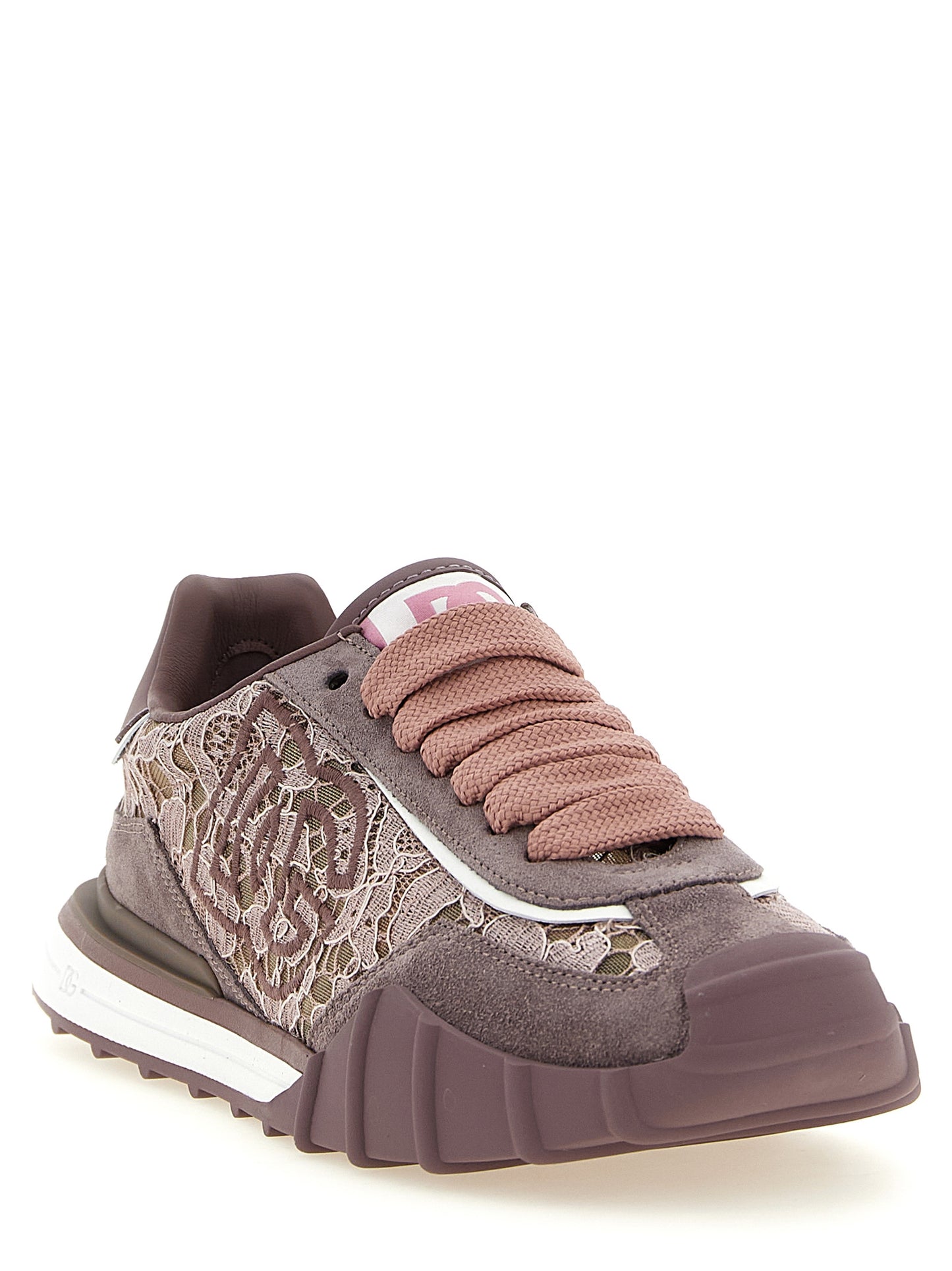 Baskets De Sport En Cuir Violet Style Athlétique Dolce & Gabbana