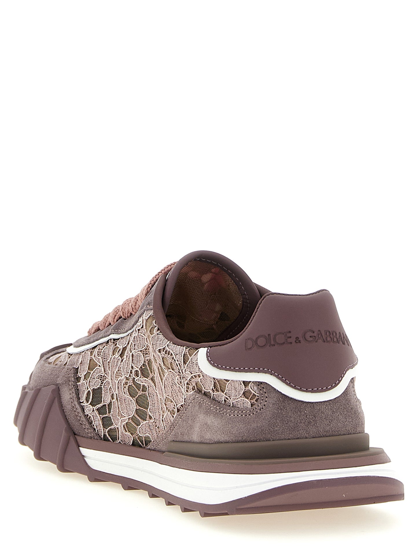 Baskets De Sport En Cuir Violet Style Athlétique Dolce & Gabbana