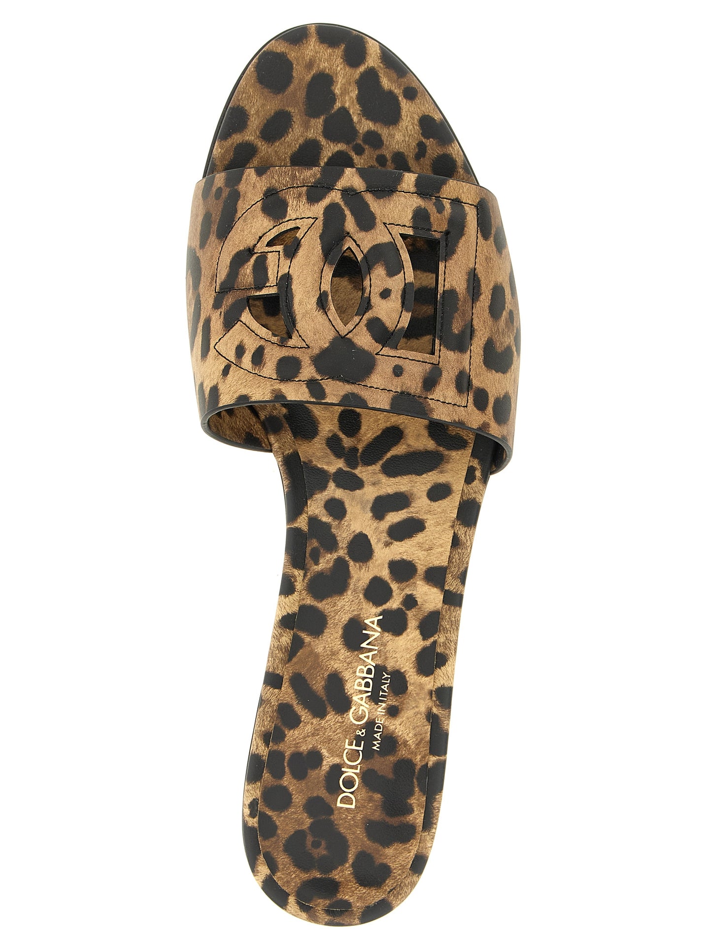 Sandalias De Piel De Becerro Marrón De Dolce & Gabbana