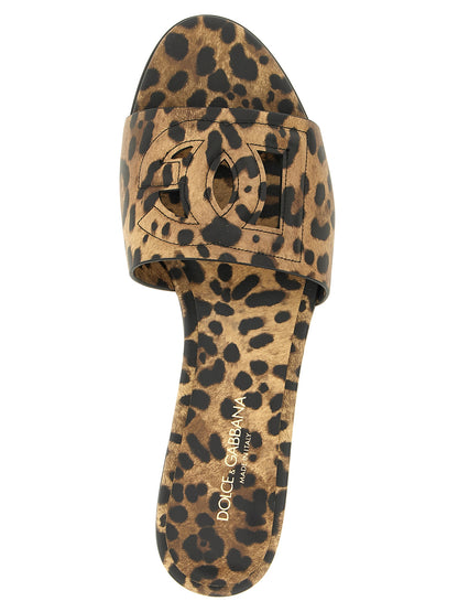 Sandalias De Piel De Becerro Marrón De Dolce & Gabbana