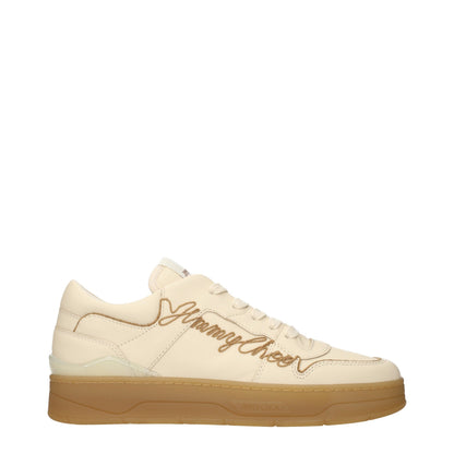 Baskets basses Jimmy Choo en cuir beige
