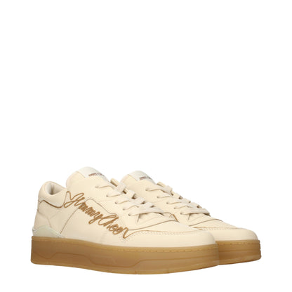Baskets basses Jimmy Choo en cuir beige