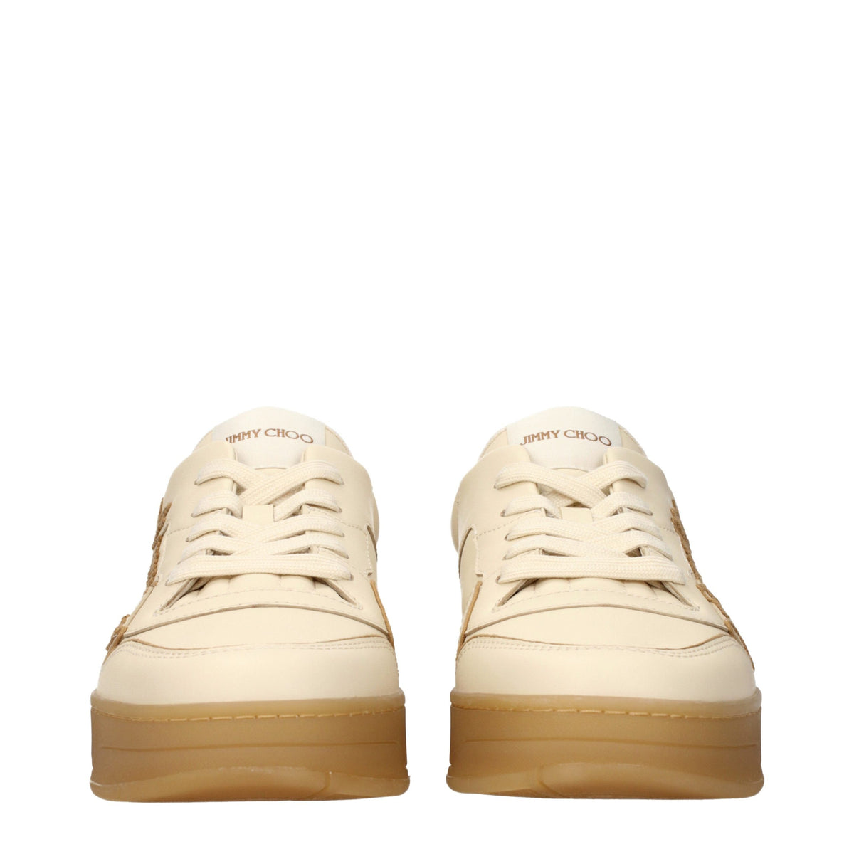 Baskets basses Jimmy Choo en cuir beige