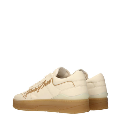 Baskets basses Jimmy Choo en cuir beige