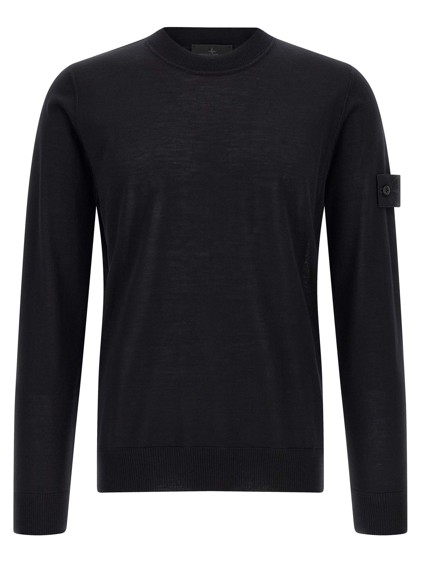 Cárdigan Stone Island de lana virgen negra