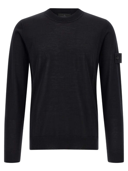 Cárdigan Stone Island de lana virgen negra
