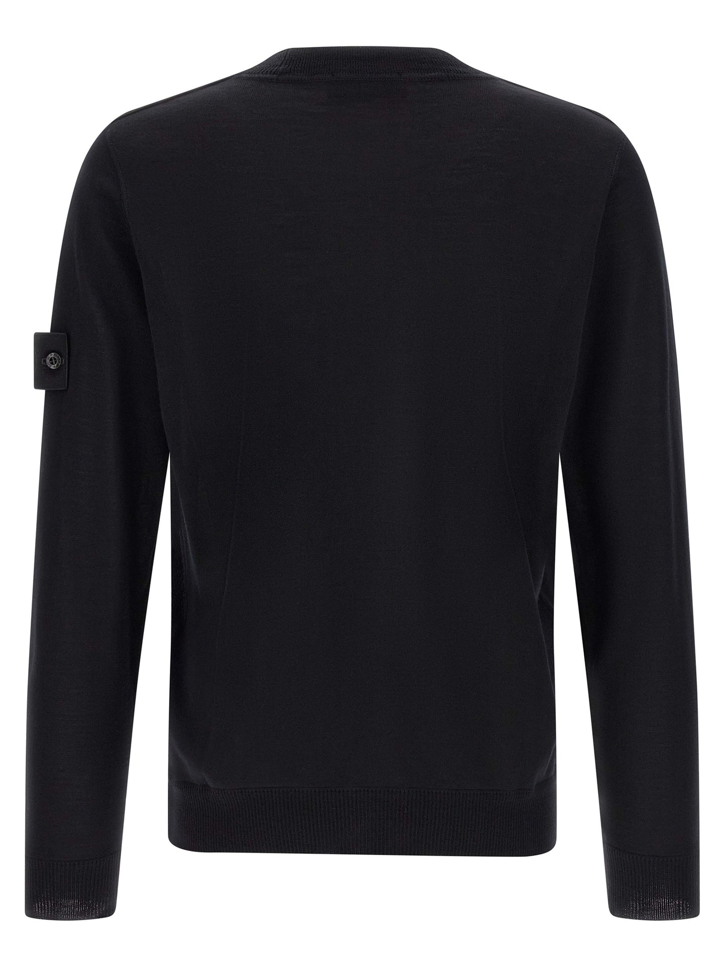 Cárdigan Stone Island de lana virgen negra