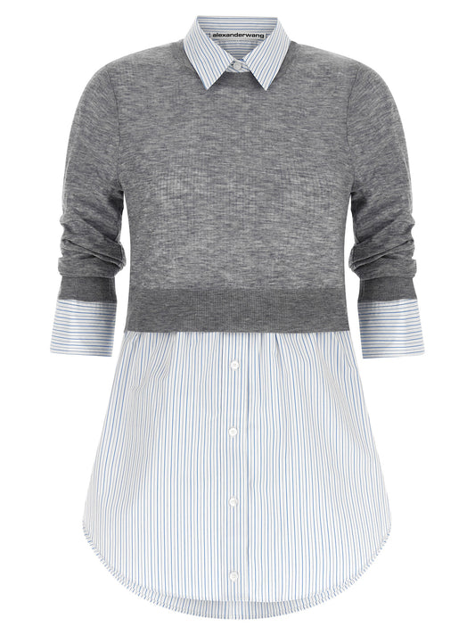 Blusa de lana gris Alexander Wang