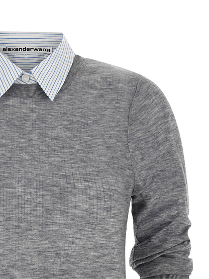 Blusa de lana gris Alexander Wang