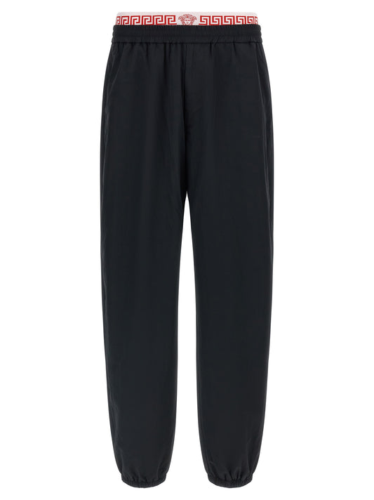 Pantalones de chándal (joggers) Versace negros de poliamida