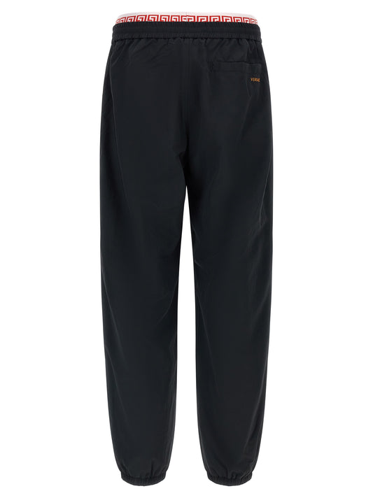 Pantalones de chándal (joggers) Versace negros de poliamida