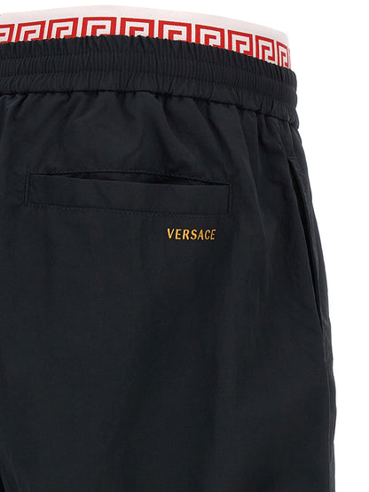 Pantalones de chándal (joggers) Versace negros de poliamida