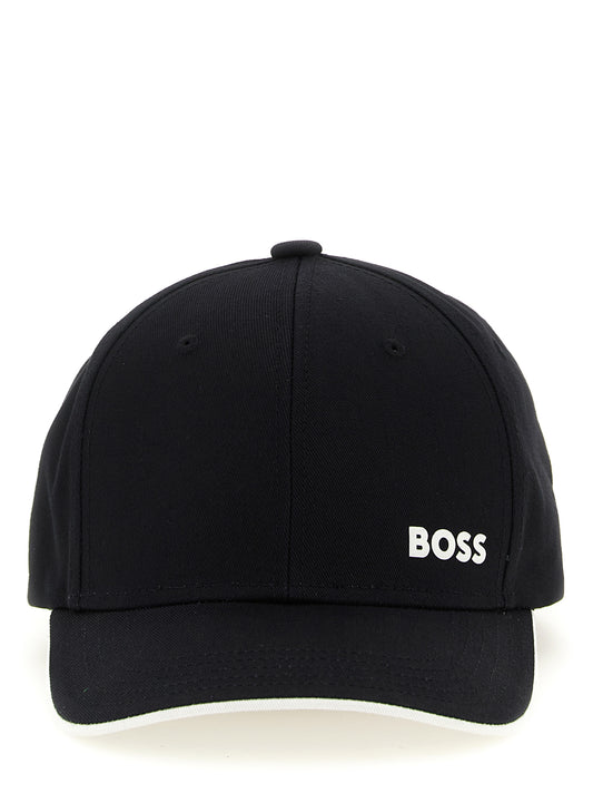 Gorra de algodón negra Hugo Boss (gorra de béisbol)