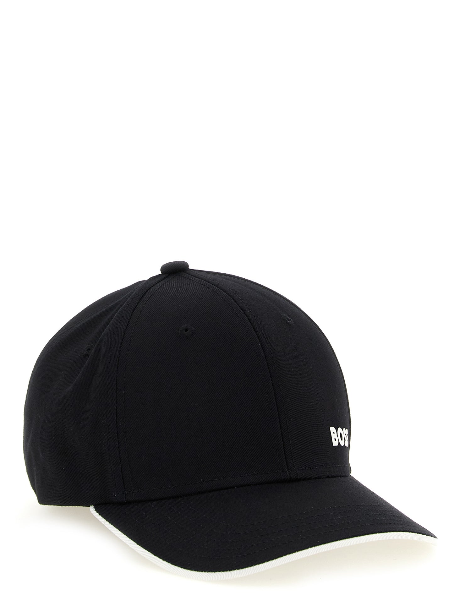 Gorra de algodón negra Hugo Boss (gorra de béisbol)