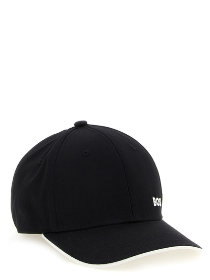 Gorra de algodón negra Hugo Boss (gorra de béisbol)