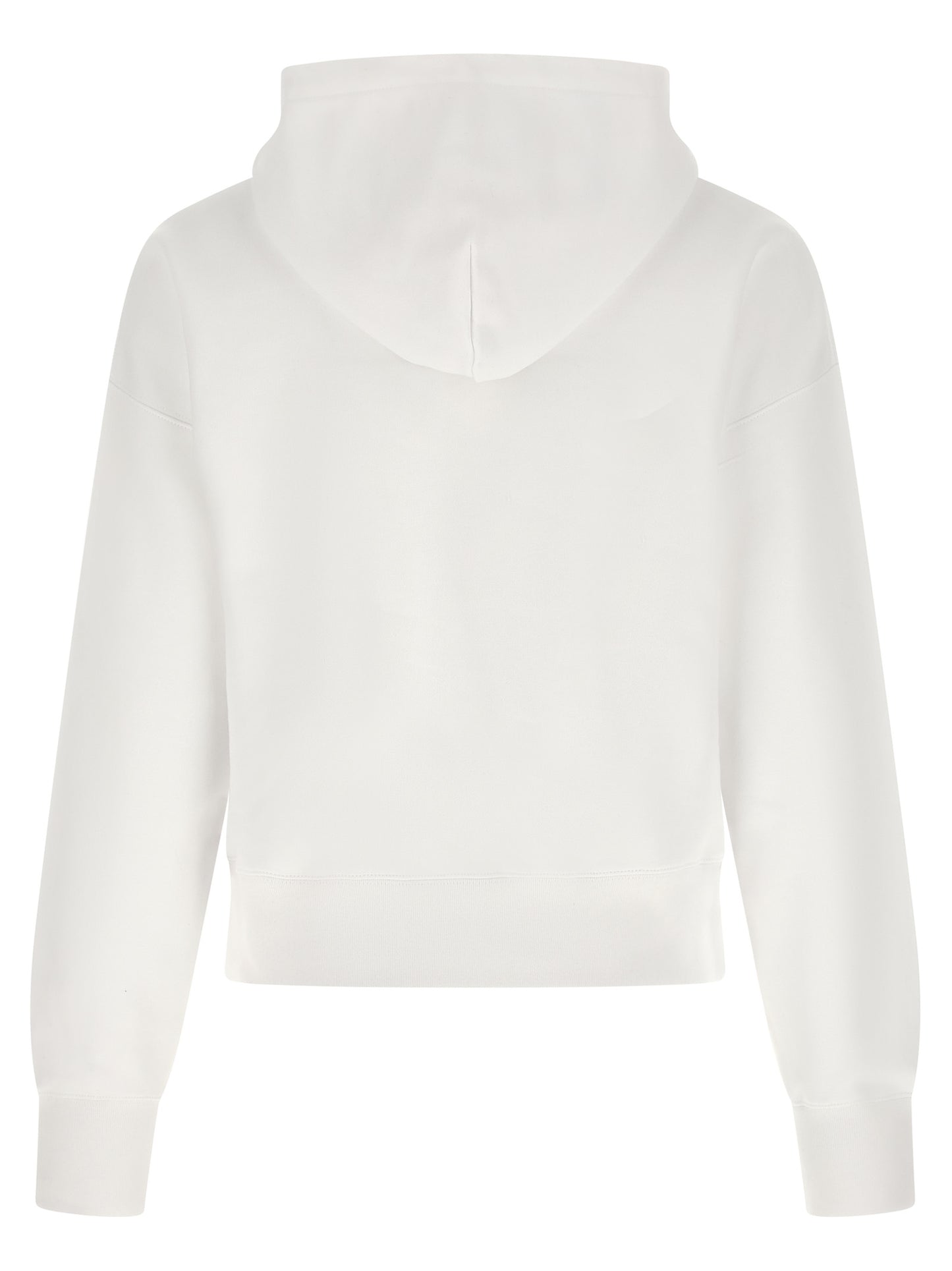 Sudadera con capucha de algodón blanca Gucci