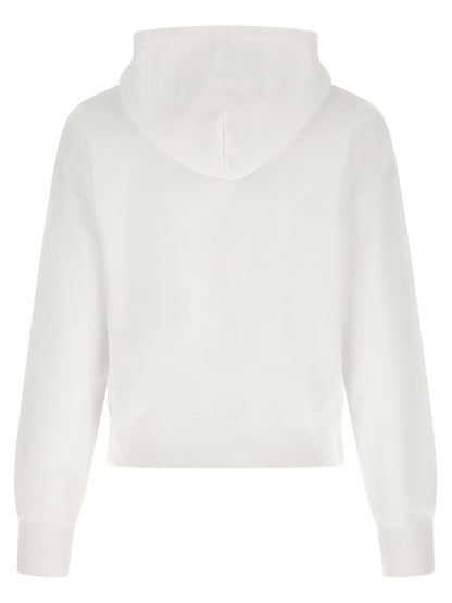 Sudadera con capucha de algodón blanca Gucci