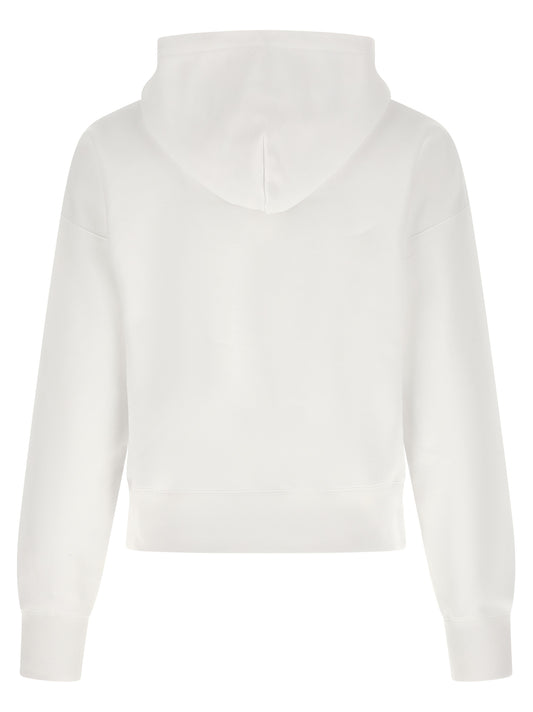 Sudadera con capucha de algodón blanca Gucci