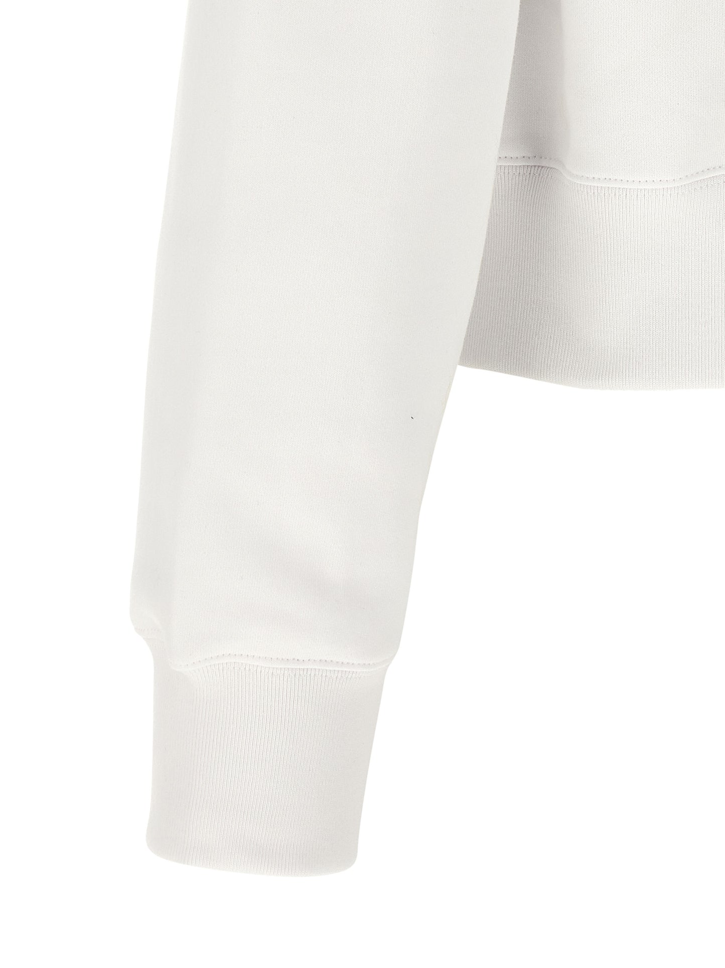 Sudadera con capucha de algodón blanca Gucci