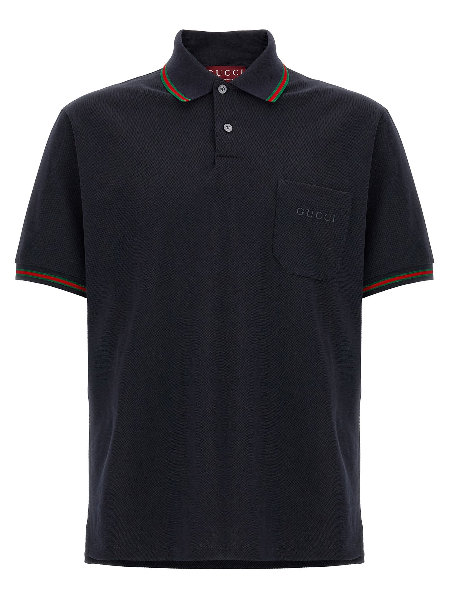 Polo en coton bleu Gucci