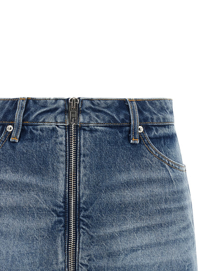 Alexander Wang Pantalones Cortos de Algodón Azules Bermuda