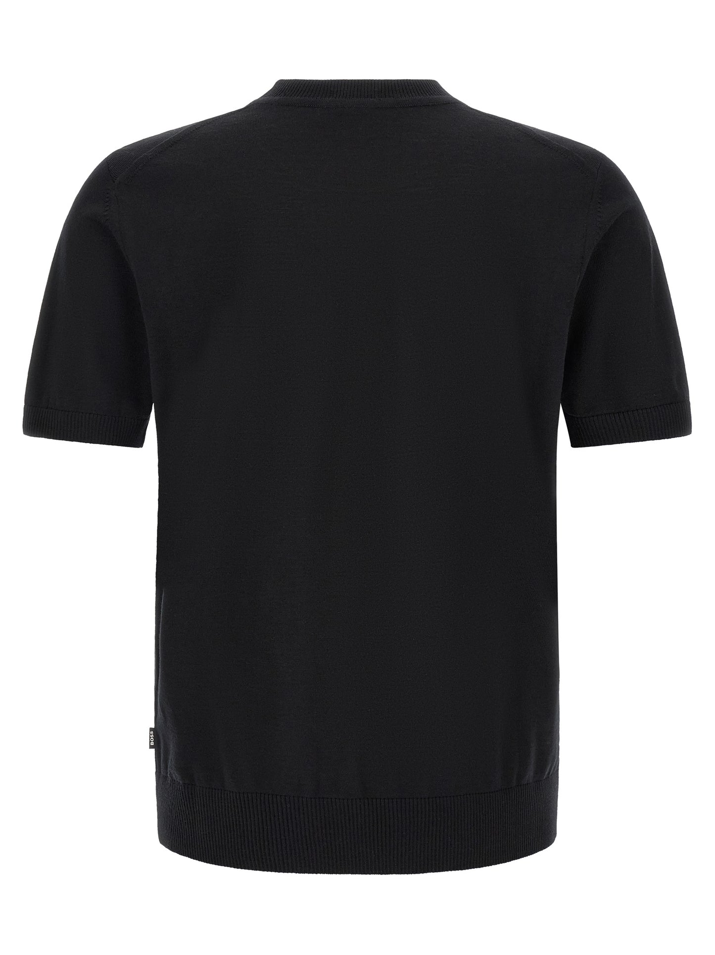 T-shirt Hugo Boss en laine vierge noire modèle H-Umauro