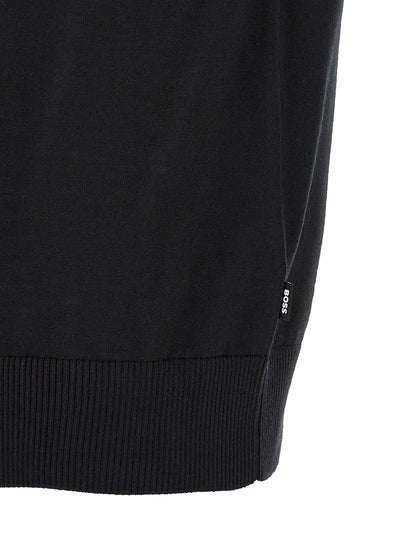 T-shirt Hugo Boss en laine vierge noire modèle H-Umauro