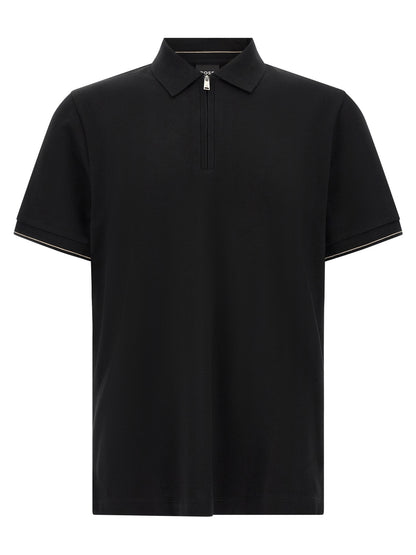 Camiseta Polo De Algodón Negro Hugo Boss Silueta Regular C-Pei 90