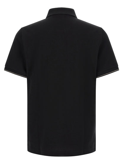 Camiseta Polo De Algodón Negro Hugo Boss Silueta Regular C-Pei 90