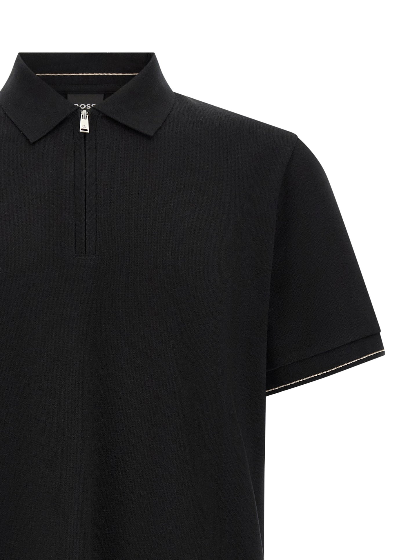 Camiseta Polo De Algodón Negro Hugo Boss Silueta Regular C-Pei 90